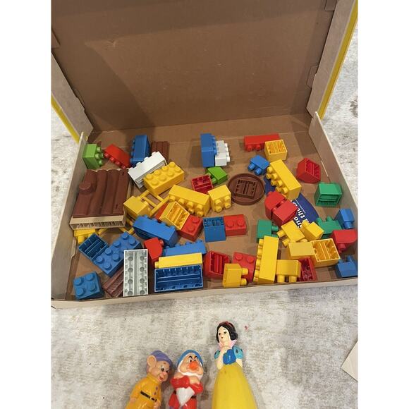 Vintage 1982 Disney Snow White Loc Blocs Set INCOMPLETE - Picture 4 of 6